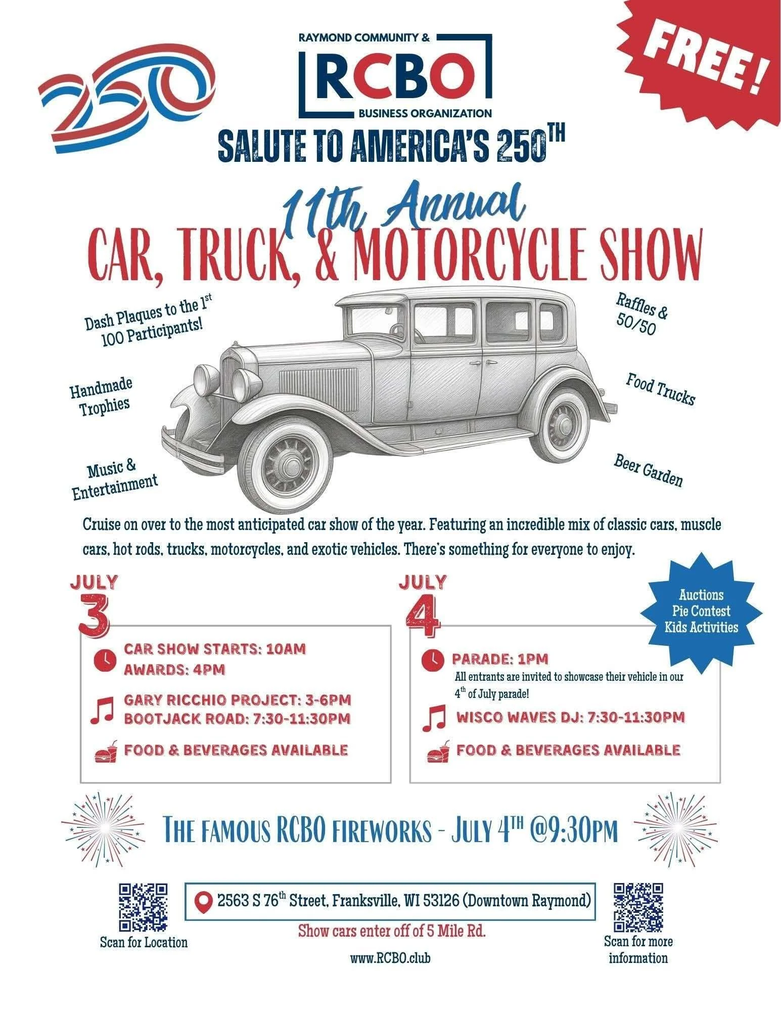 Photo of Raymond Car, Truck & Motorcycle Independence Day Show - 7/3/2026 Event