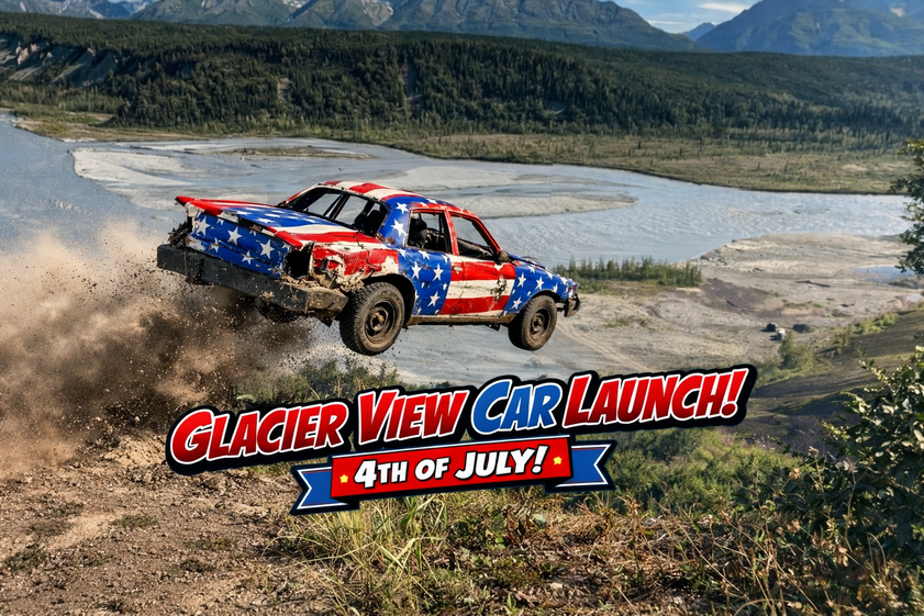 Accompanying image for Glacier View Car Launch: Where Old Iron Takes Its Final Glorious Flight